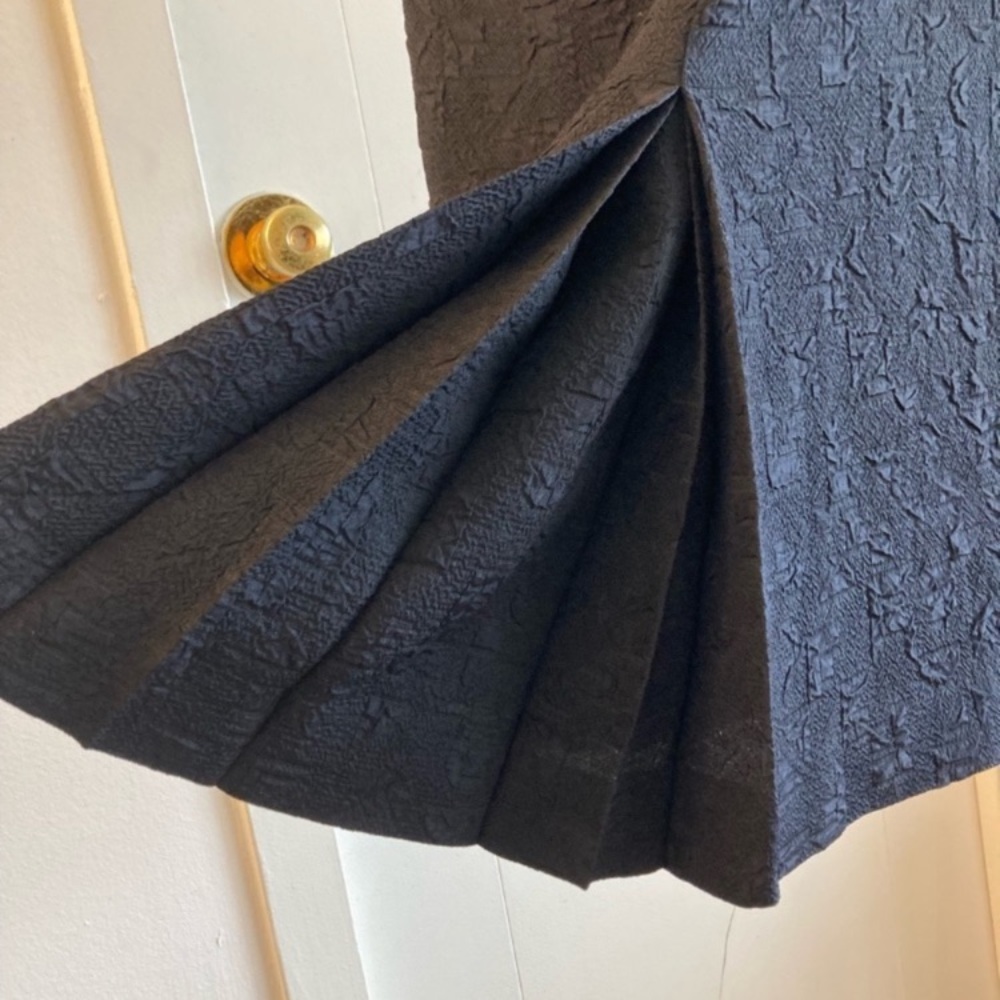 80s midi skirt made in France, dark black, Ann Taylor, labeled 4 but fits like 0 - Picture 13 of 14